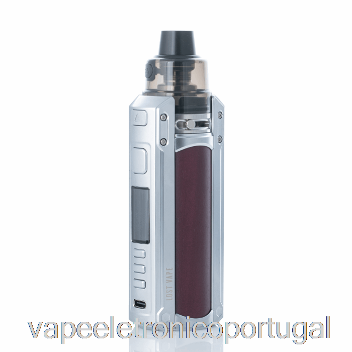 Vape Eletrônico Perdido Vape Ursa Quest 100w Pod Mod Kit Inoxidável / Madeira Coração Roxo